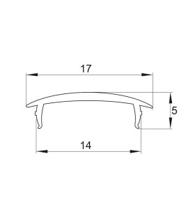 ALU-LED 1m aluminium profile P1 P2 P3 P4 diffuser - size