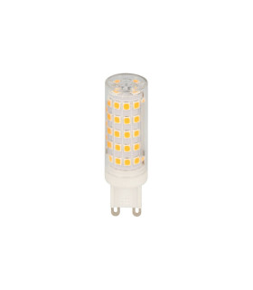 Front view of the LED line® G9 ceramic LED light bulb SMD 8W showing LED chips.