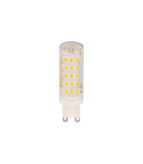 Front view of the LED line® G9 ceramic LED light bulb SMD 8W showing LED chips.