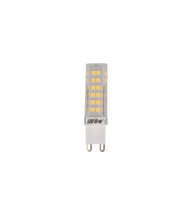 Front view of the LED line® G9 ceramic LED light bulb SMD 4W showing LED chips.