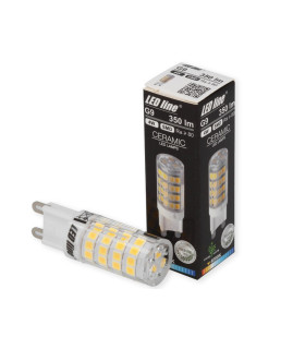 LED line® G9 ceramic LED light bulb SMD 4W - cold white