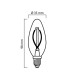 LED line® E14 candle light bulb C35 filament - 2w size
