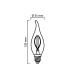LED line® E14 flame candle light bulb F35 filament - 
