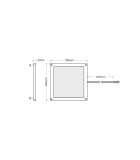 Design Light under cabinet LED light panel FOTON 3W - product size