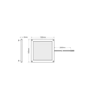 Design Light under cabinet LED light panel FOTON 3W - product size