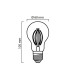 LED line® E27 light bulb A60 filament - size