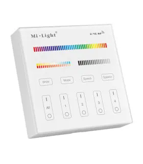 Mi-Light 4 zone RGB+CCT smart panel remote controller B4 - wall panel