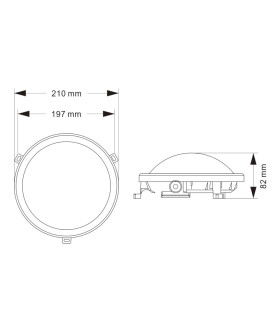 Outdoor oval bulkhead 12w neutral white