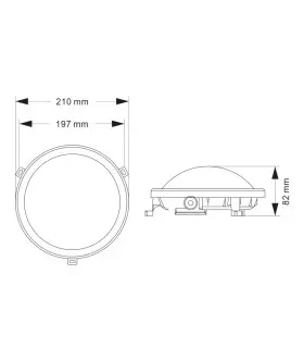 Outdoor oval bulkhead 12w neutral white