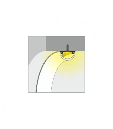 Bendable/flexible aluminium LED profile ARC12 CD/U5 silver | Future House Store