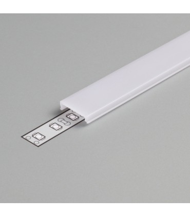 TOPMET 1m flexible aluminium LED profile ARC12 CD/U5 silver - C milky diffuser