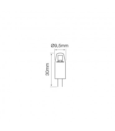 LED line® G4 light bulb 1,5W COB 10~18V 120lm - size