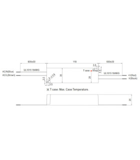 Mean Well LPV-20-12 LED power supply 12V 20W IP67 - size