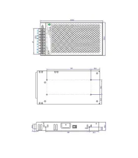 POS modular power supply POS-200-12-C 204W 17A - size