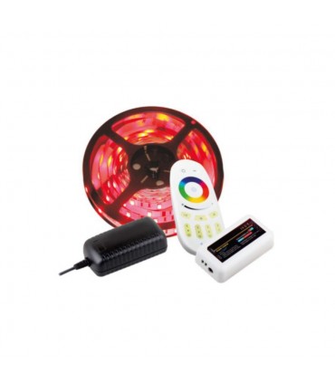 RGB 150 LED strip IP20 LED + remote control and power supply kit