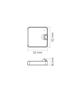 Design Light DELI wireless PIR set - sensor size