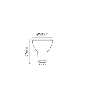 Dimension diagram of LED line GU10 LED bulb