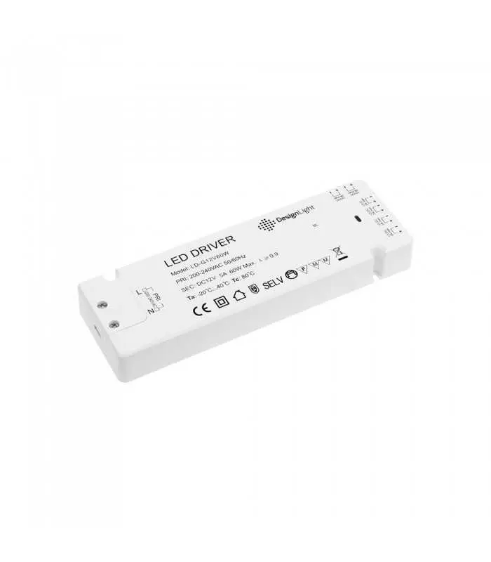 Design Light LD power supply 12V 60W with MINI connector sockets