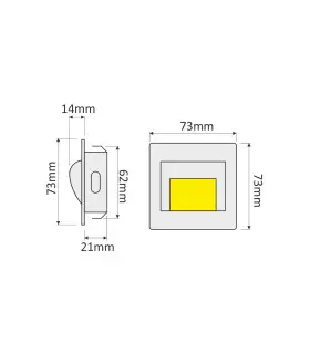 Design Light 12V staircase wall fitting STEP LED - size