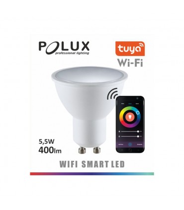 POLUX GU10 smart decorative Wi-Fi LED spotlight bulb - 
