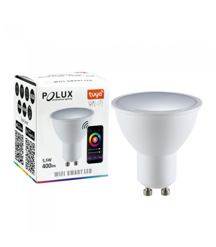 POLUX GU10 smart decorative Wi-Fi LED spotlight bulb - 