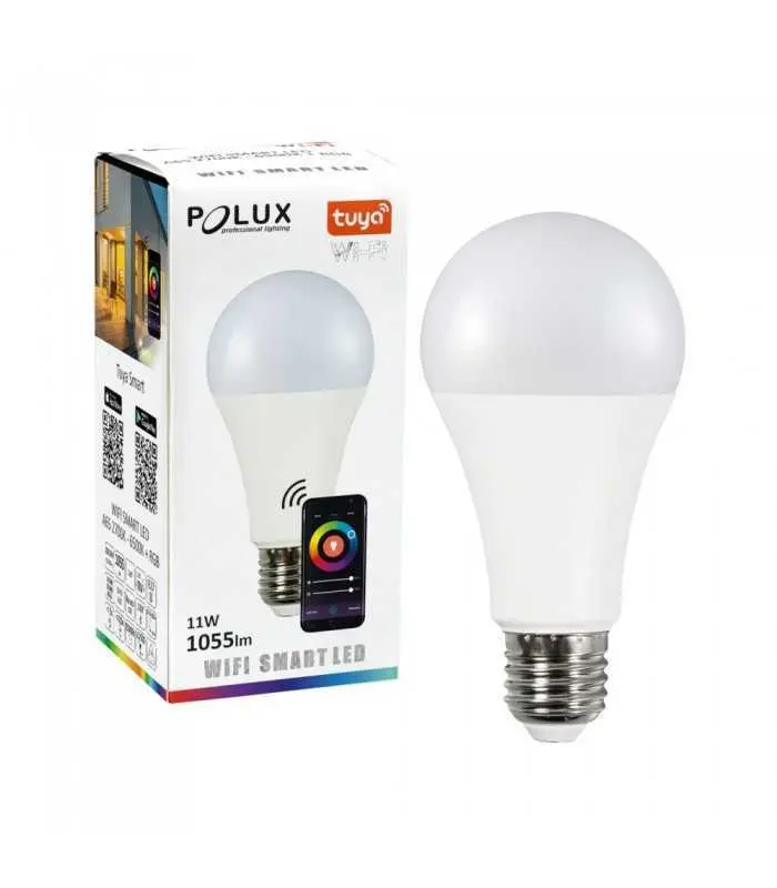 POLUX E27 Tuya smart Wi-Fi RGB+CCT LED light bulb - 