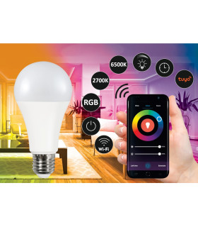 POLUX E27 Tuya smart Wi-Fi RGB+CCT LED light bulb - 