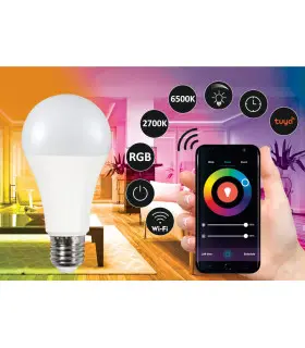 POLUX E27 Tuya smart Wi-Fi RGB+CCT LED light bulb - 