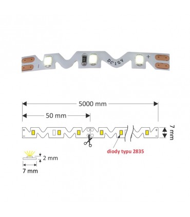 Premium bendable 300 LED strip SMD 2835 30W IP20 - 
