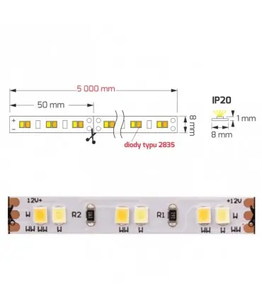 Multi-white premium LED strip CCT 2835 SMD 60W IP20 | Future House Store