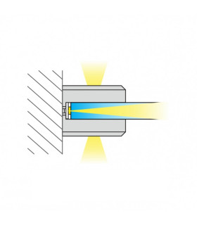 3D LED clip for glass shelving panels - 