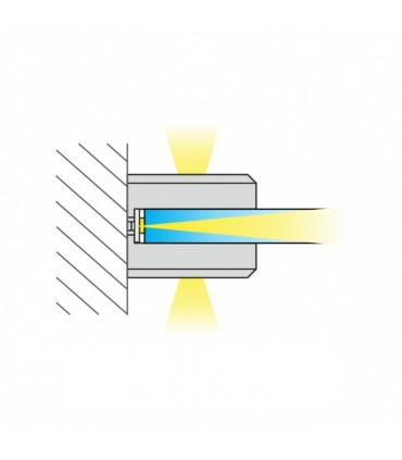 3D LED clip for glass shelving panels - 