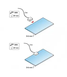 3D LED clip for glass shelving panels - 