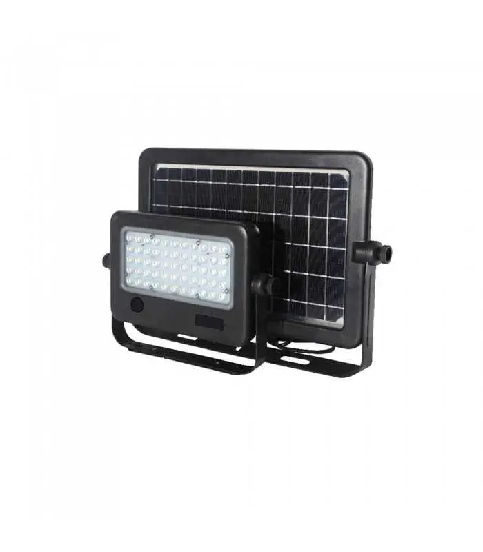 LED floodlight with sensor and separate solar panel