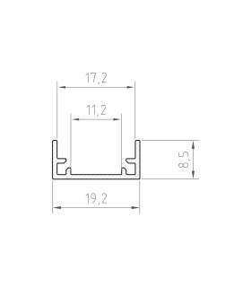 LED profile - P11-1 - silver