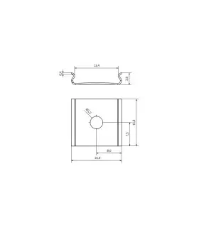 DESIGN LIGHT aluminium profile LINE MINI TRI-LINE MINI mounting brackets - size