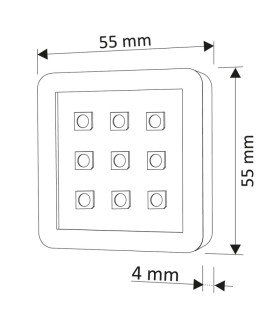 Design Light custom set LED SQUARE RGB under-cabinet lighting - 