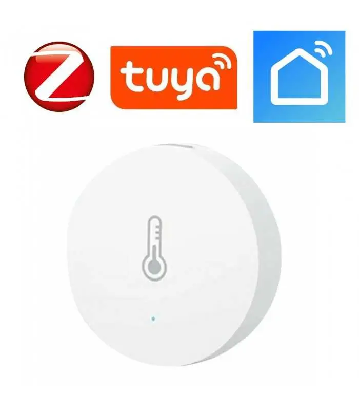 Zigbee v3.0 temperature and humidity sensor compatible with Tuya and Smart Life apps.