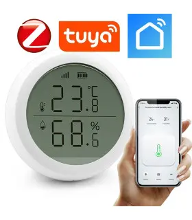 ZigBee v3.0 Tuya Smart Life LCD humidity temperature sensor - 