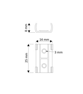 DESIGN LIGHT mounting bracket for LED switch controller IR-S01 white - 