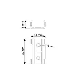 DESIGN LIGHT mounting bracket for LED switch controller IR-S01 white - 