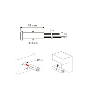 DESIGN LIGHT universal IR switch controller S01 24W - size