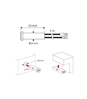 DESIGN LIGHT universal IR switch controller S01 24W - size