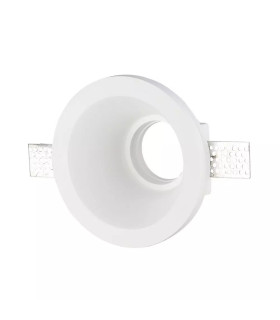 White GU10 gypsum recessed fitting round V-TAC | Future House Store - 1 | 