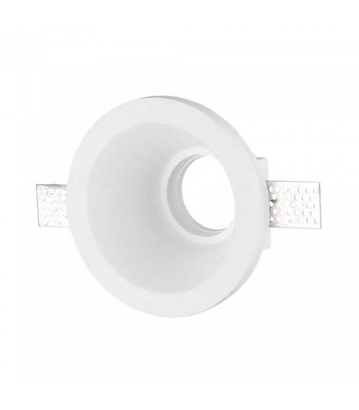 White GU10 gypsum recessed fitting round V-TAC | Future House Store - 1 | 