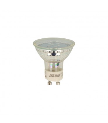 cool white light GU10 1W low power light bulb mage of glass