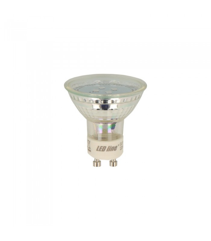 warm white 2700K LED GU10 light bulb 1W made of glass