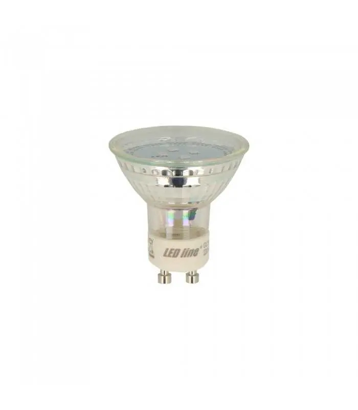 warm white 2700K LED GU10 light bulb 1W made of glass