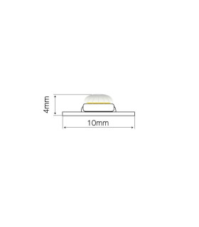 Technical drawing of the wide beam LED strip, highlighting its dimensions and structure.