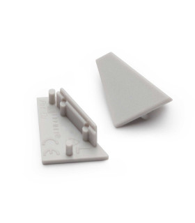 TOPMET aluminium profile CORNER10 grey end caps